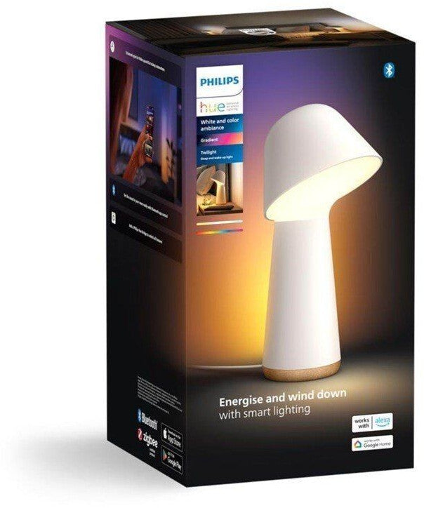 Philips Hue Twilight Smarte Sleep & Wake-Up Lampe (weiß): Farbe/Weiß, Bluetooth, Sprachsteuerung