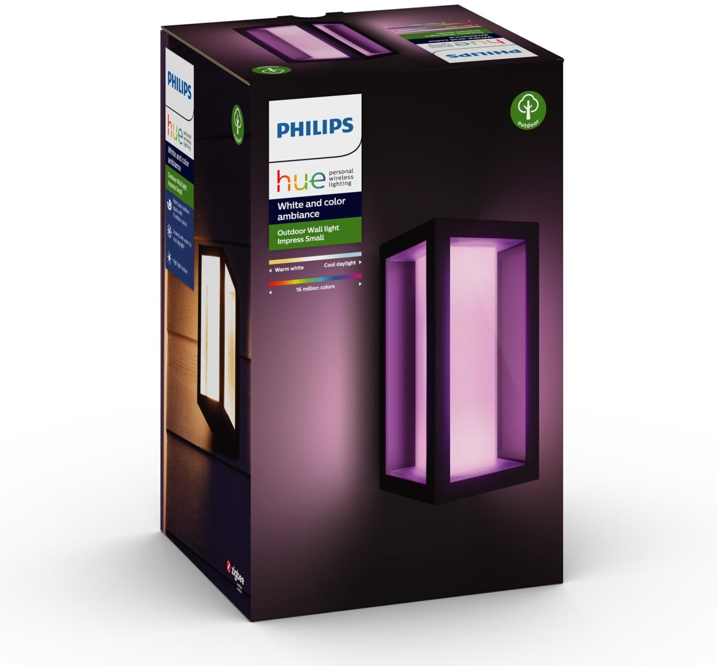 Philips Hue Impress Außenwandleuchte: Farbwechsel & Weiß, schmal, App-steuerbar