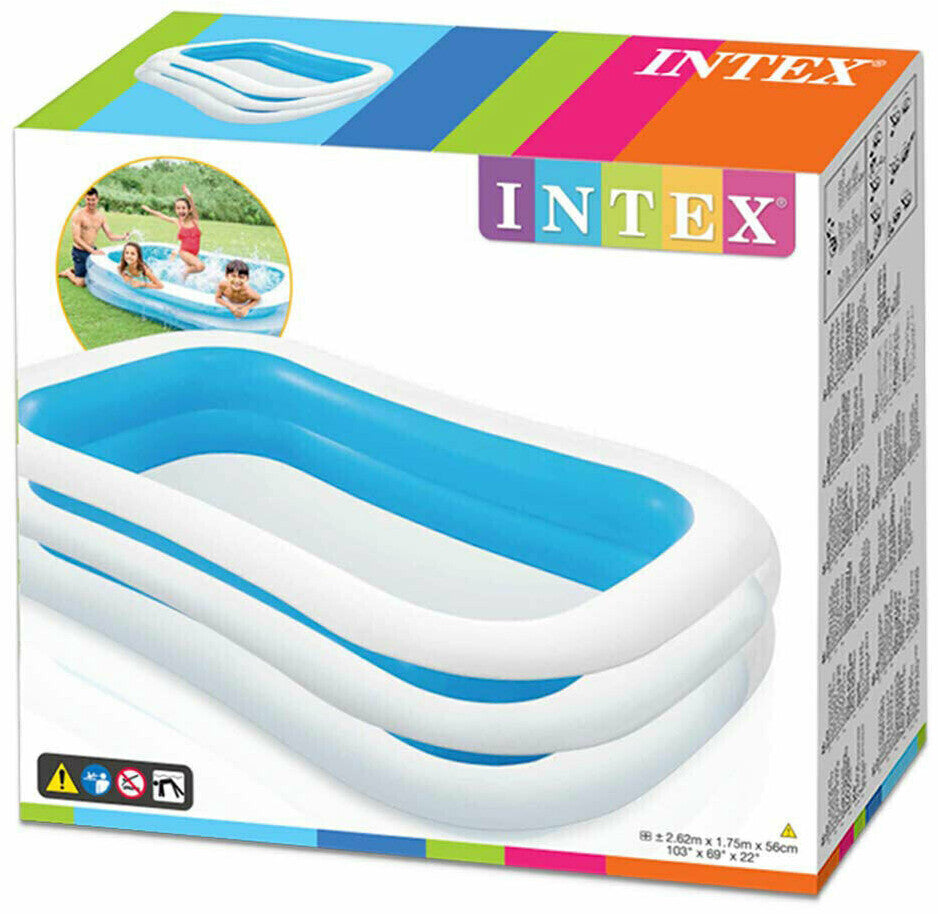 Intex Planschbecken "Sunset Glow" 56483NP – Familienpool, 262 x 175 x 56 cm