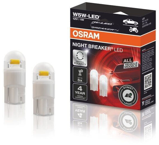 OSRAM NIGHT BREAKER LED W5W: Straßenzugelassenes LED Universal-Licht (Stand/Position/Innenraum, 12V, Weiß)