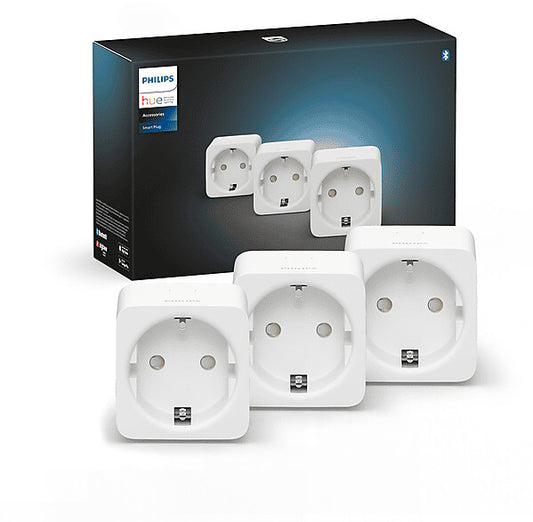 Philips Hue Smart Plug – 3er-Pack Smarte Steckdosen für Alexa & Hue System (Weiß)