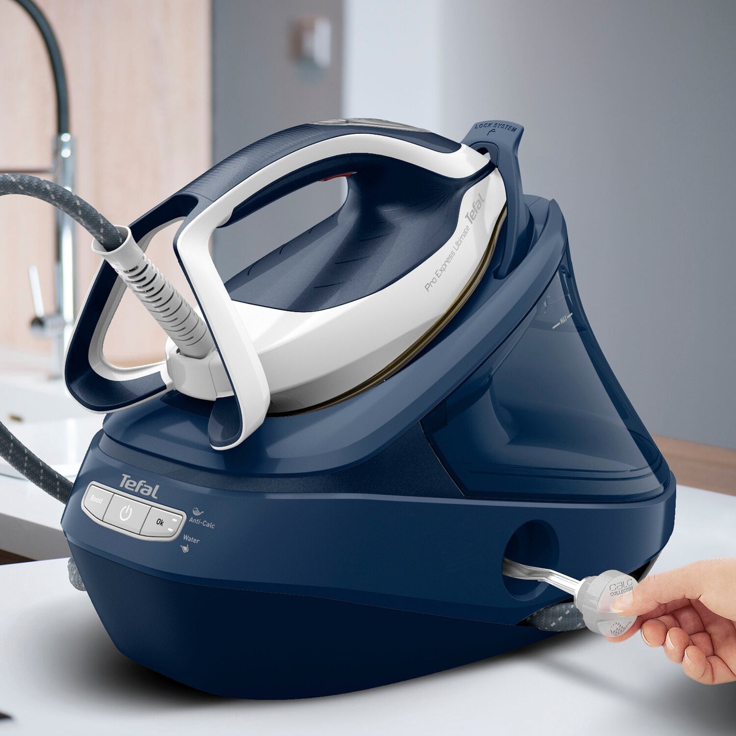 Tefal Pro Express Ultimate II GV9720 - Kraftvolle Dampfbügelstation mit Antikalksystem